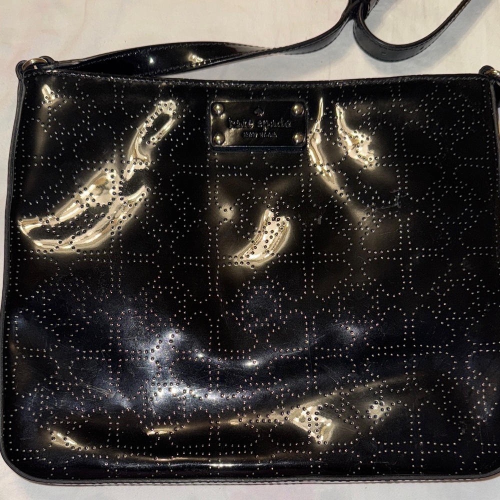 Kate Spade Black Perforated Crossbody Bag